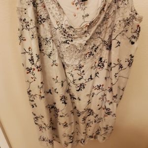 Floral Tank with Embroidery